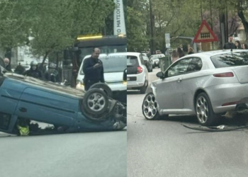 Τρίκαλα: Πλαγιομετωπική δύο Ι.Χ.Ε. κοντά στον Μύλο Ματσόπουλου – Τούμπα στο οδόστρωμα το ένα! (ΦΩΤΟ)