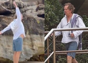 Viral άνδρας που πήγε για πρωινή βουτιά στην παραλία και βρέθηκε κατά λάθος σε επίδειξη μόδας