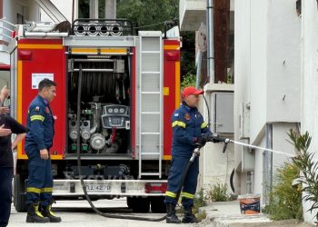 Καλαμπάκα: Κινητοποίηση της Πυροσβεστικής για φωτιά κοντά στην πλατεία Μητέρας (ΦΩΤΟ)