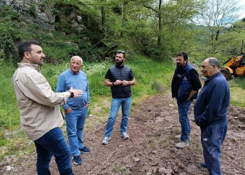 Αυτοψία του Δημάρχου Μετεώρων στην Αγία Παρασκευή Ασπροποτάμου για την αποκατάσταση του δικτύου ύδρευσης