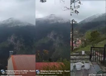 Βίντεο από το ανοιξιάτικο και… χιονισμένο Γαρδίκι Τρικάλων