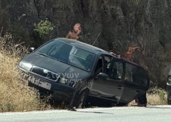 Τροχαίο στην Ε.Ο. Καλαμπάκας – Μουργκανίου: Ι.Χ. βγήκε εκτός δρόμου (ΦΩΤΟ)