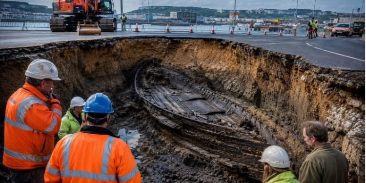 Άνοιγαν δρόμο και βρήκαν σκάφος 3.500 ετών κάτω από την άσφαλτο